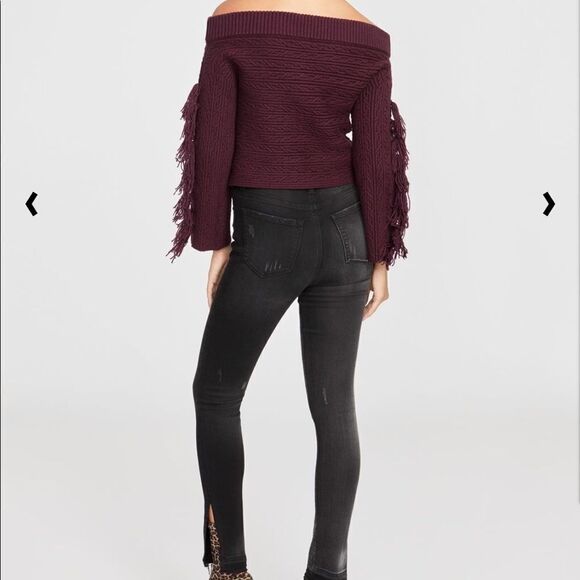 NWT - Hi Rise Stud Split Hem Skinny Jeans - Picture 2 of 4